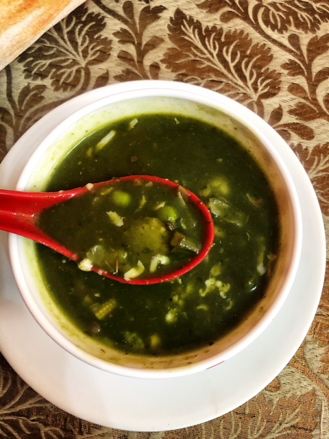 Spinach Soup with Mixed Veggies